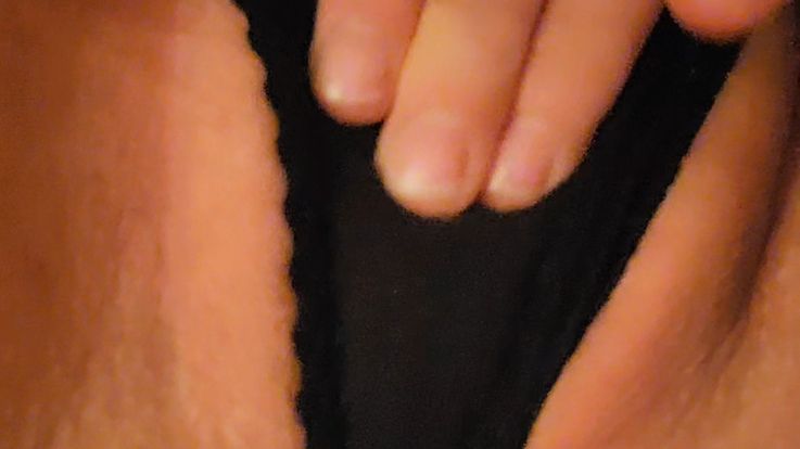 A peak at my pussy with lips spread!