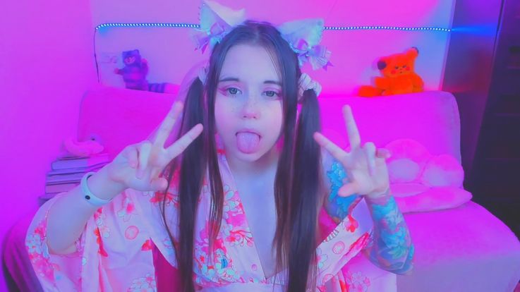 Ahegao and Teasing Naked Tits in the Kimono