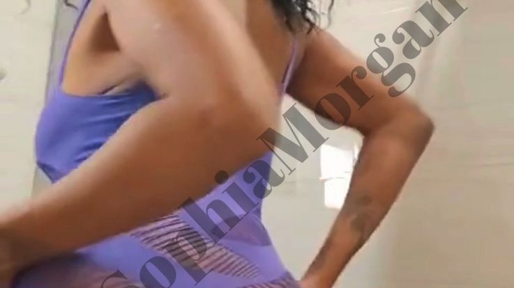 Ass Play in Purple Lingerie