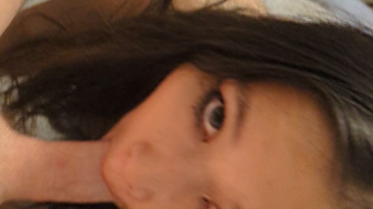 Giving a sloppy blowjob!