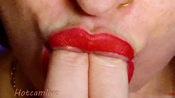 Red Lips, Deep Throat! Slow, Wet BJ Tease