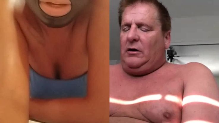 Making my slave eat his own cum.