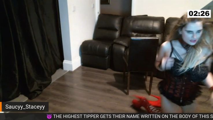 S&M song striptease dance