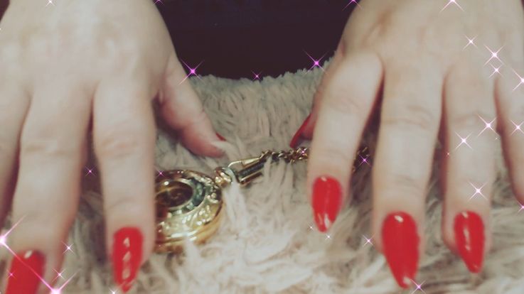 You love My amazing, long, sharp, red nails.