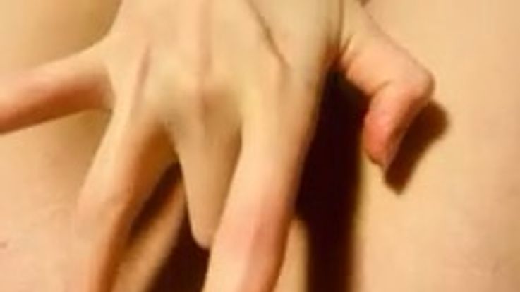 Fingering pussy close up