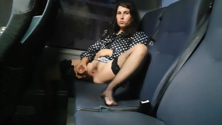 Shock! She is masturbating in Public Bus!