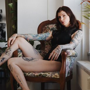 Model - Cara Blaze inked