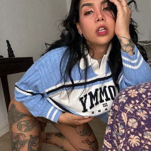 Model - Sofi Thick Cock pantyhose