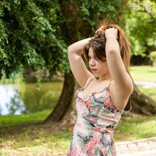 Model - Nadinne Basset schoolgirl