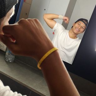 Model - Dominic Silva happy