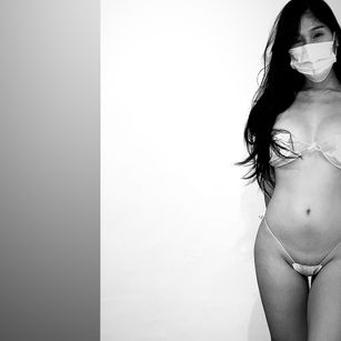 Model - Yuna licking