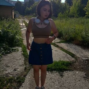 Model - Amina licking