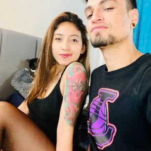 Model - Apolo and Mia licking