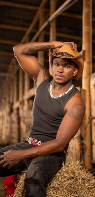 Model - Troy Khalil hairy