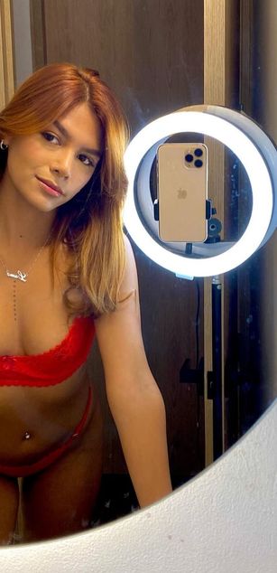 Model - Lorna Peach dildo